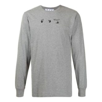 SS21 Arrowslogo Pattern Printing Round Neck Long Sleeves Ordinary Version Gray