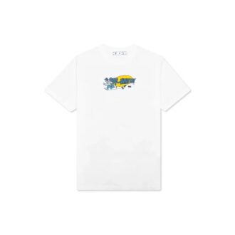 SS21 B-Boy Round Neck Printing Short Sleeve Pullover Short Sleeve Slim Fit Version White