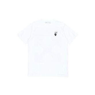 SS21 Back Arrow Logo Printing Round Neck Pullover Short Sleeve White