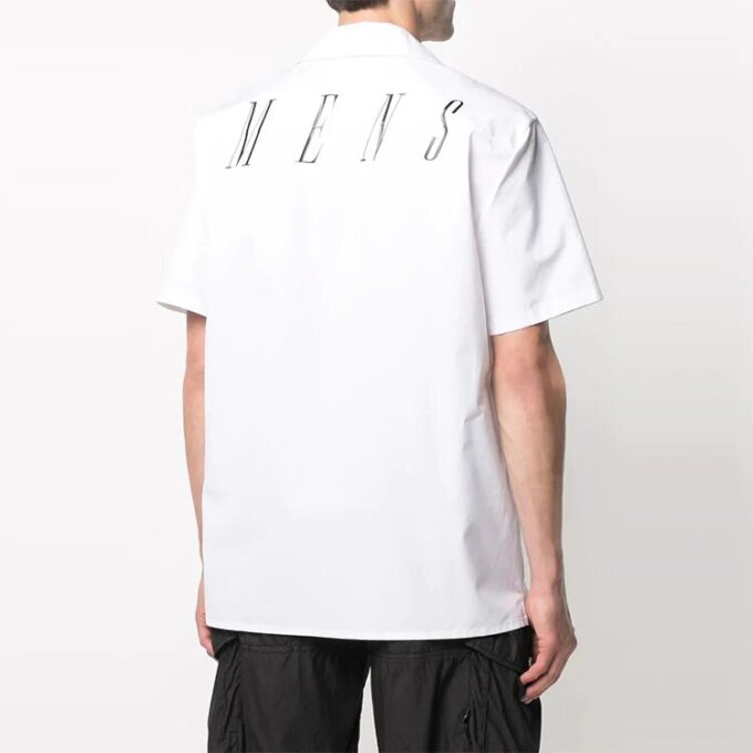 SS21 Back Logo Embroidered Short Sleeve Shirt White