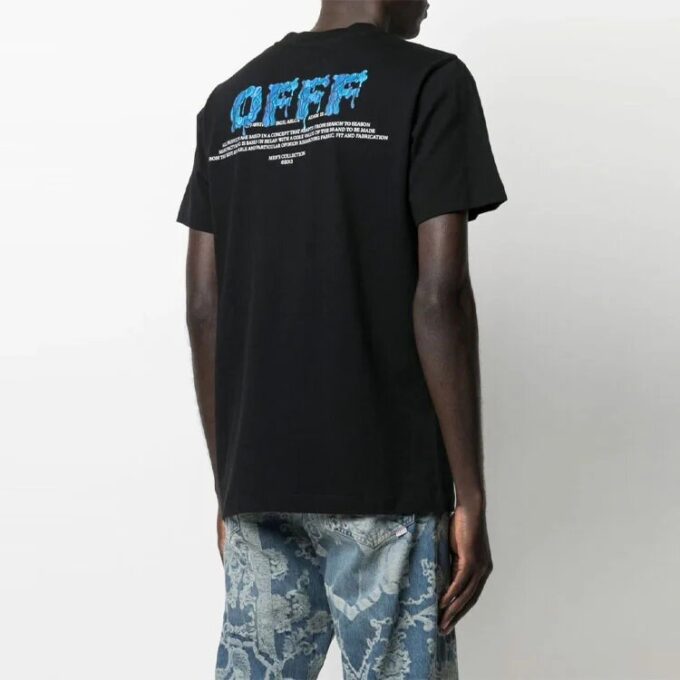 SS21 Back Logo Printing Round Neck Short Sleeve Ordinary Version Black