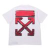 SS21 Back Red Arrow Cotton Short Sleeve Loose Fit White