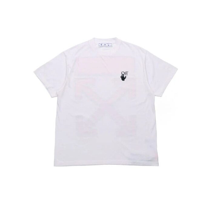 SS21 Back Red Arrow Cotton Short Sleeve Loose Fit White