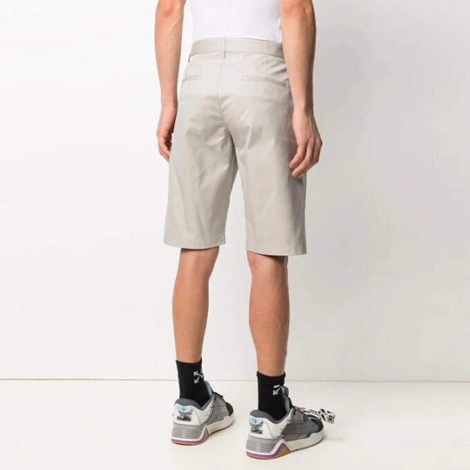 SS21 Belt Logo Knee-Length Shorts Loose Fit Beige