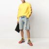 SS21 Belt Logo Printing Denim Shorts Version Blue