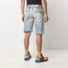 SS21 Belt Logo Printing Denim Shorts Version Blue