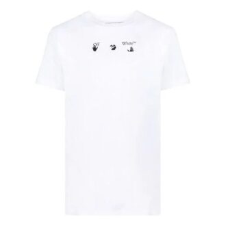 SS21 Bolt Arrows Alphabet Printing Short Sleeve Ordinary Version White
