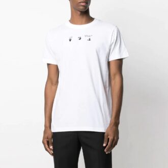 SS21 Bolt Arrows Alphabet Printing Short Sleeve Ordinary Version White