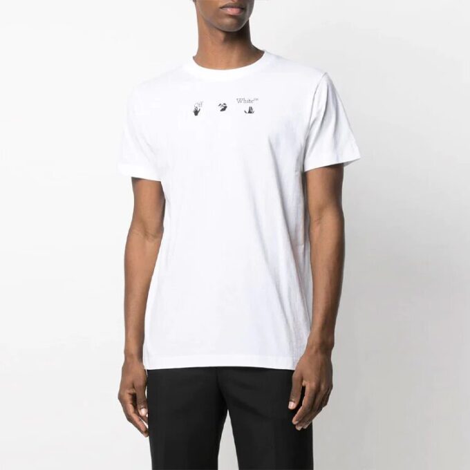 SS21 Bolt Arrows Alphabet Printing Short Sleeve Ordinary Version White