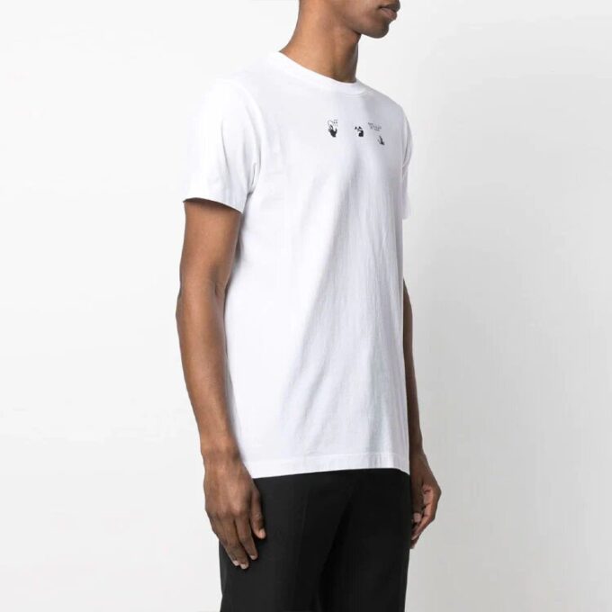 SS21 Bolt Arrows Alphabet Printing Short Sleeve Ordinary Version White