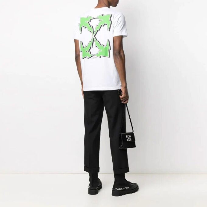 SS21 Bolt Arrows Alphabet Printing Short Sleeve Ordinary Version White
