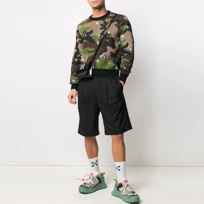 SS21 Camouflage Knit Green Camouflage