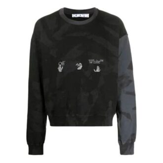 SS21 Camouflage Printing Logo Round Neck Black