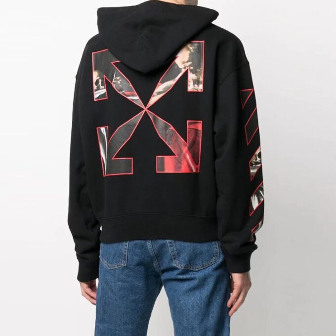 SS21 Caravaggio Printing Hoodie “Black Red”
