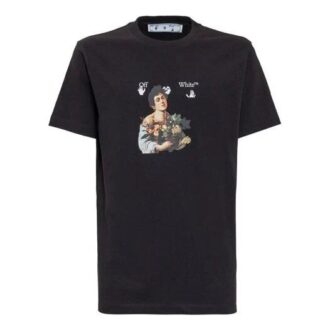 SS21 Cartoon Printing Round Neck Short Sleeve Version Black