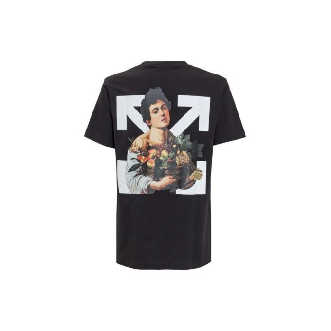 SS21 Cartoon Printing Round Neck Short Sleeve Version Black