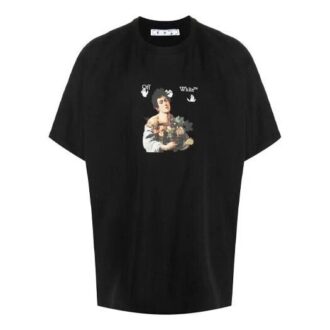 SS21 Cartoon Printing Short Sleeve Loose Fit Black