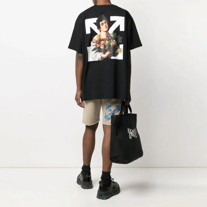 SS21 Cartoon Printing Short Sleeve Loose Fit Black