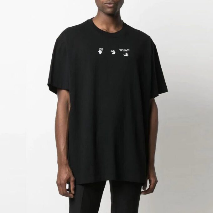 SS21 Casual Alphabet Printing Short Sleeve Loose Fit Black