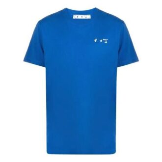 SS21 Chest Logo Printing Round Neck Short Sleeve Ordinary Version Blue