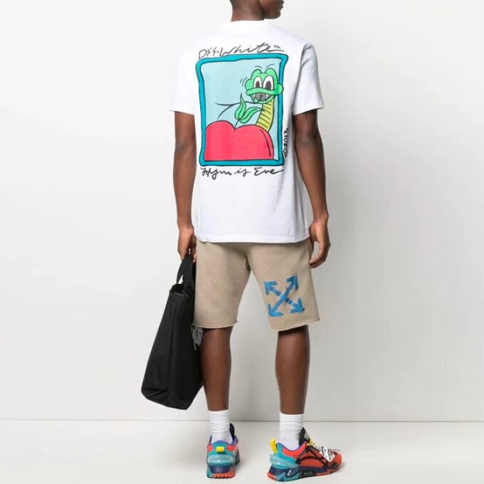 SS21 Chest Logo Printing Round Neck Short Sleeve Ordinary Version White