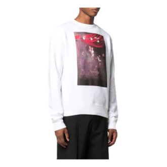 SS21 Classic Pattern Printing Round Neck Long Sleeves Ordinary Version White