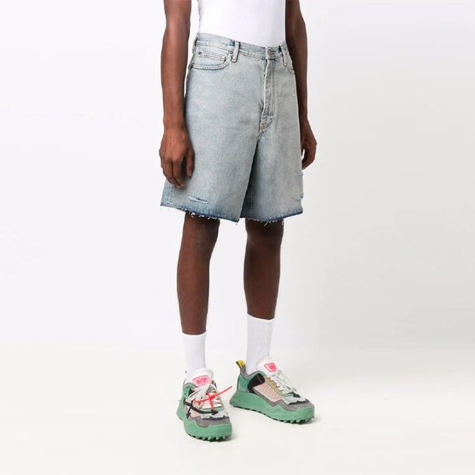 SS21 Cotton Denim Shorts Loose Fit Blue