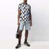 SS21 Cotton Flowers Plaid Short Sleeve Black White T-Shirt