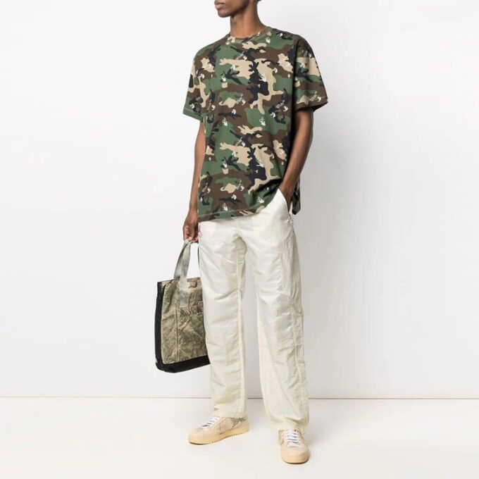SS21 Cozy Camouflage Pattern Short Sleeve Loose Fit Camouflage