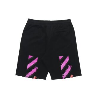 SS21 Diag Stripe Sweat Shorts Men s Black