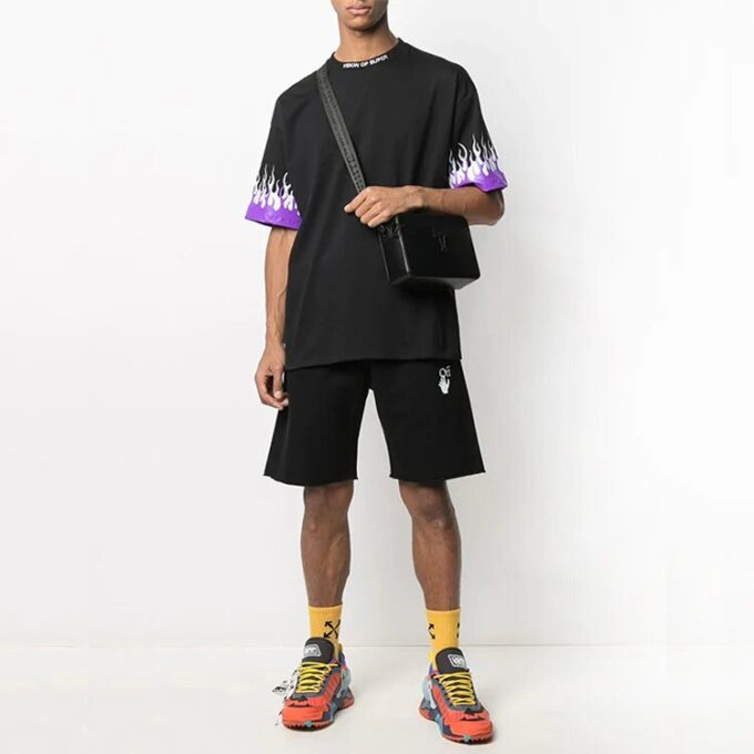 SS21 Diag Stripe Sweat Shorts Men s Black