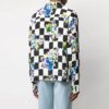 SS21 Flowers Printing Plaid lapel Long Sleeves Shirt Slim Fit Version Black