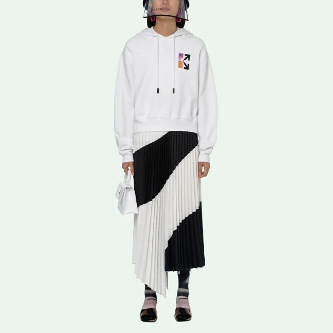 SS21 Gradient Arrow Printing hooded Pullover Casual Ordinary Version Unisex White