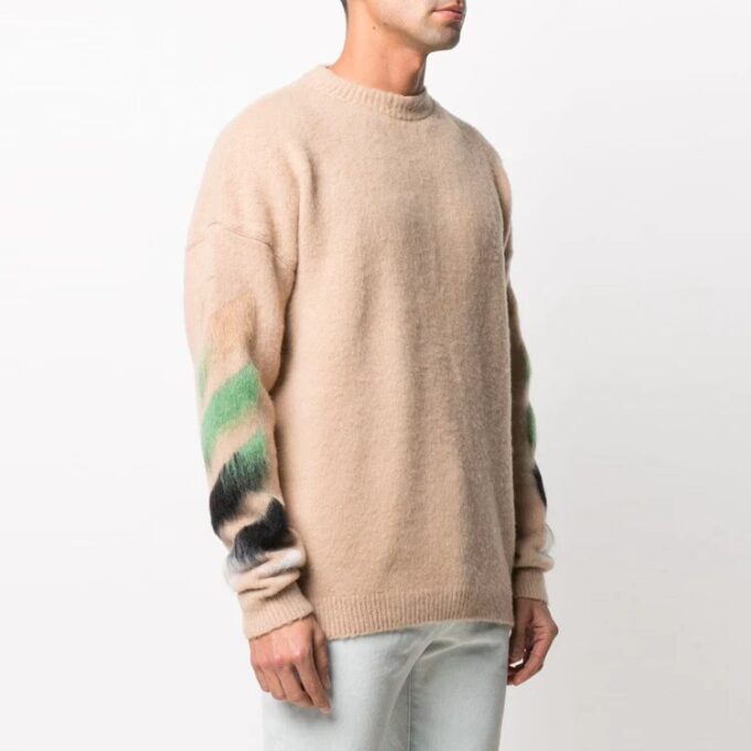 SS21 Gradient Arrow Printing Wool Knitting Brown