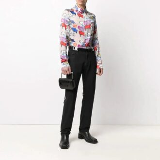 SS21 Graffiti Logo Printing Long Sleeves Shirt
