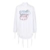 SS21 Graffiti Logo Printing Long Sleeves Shirt White
