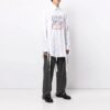SS21 Graffiti Logo Printing Long Sleeves Shirt White