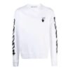 SS21 Graffiti Printing Round Neck Long Sleeves Version White