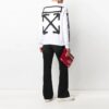 SS21 Graffiti Printing Round Neck Long Sleeves Version White