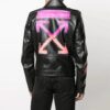 SS21 lapel Printing Jacket Black
