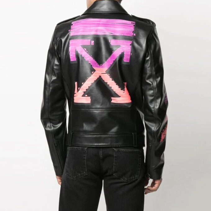 SS21 lapel Printing Jacket Black