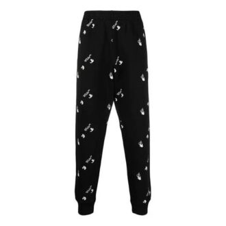 SS21 Large Logo Printing Sports Pants Black