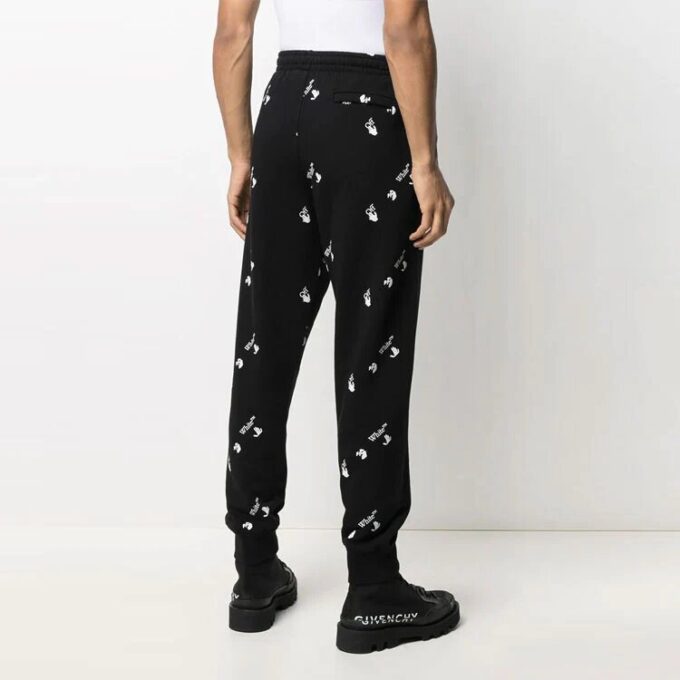 SS21 Large Logo Printing Sports Pants Black