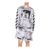 SS21 Large Printing Pullover Gray White