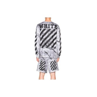 SS21 Large Printing Pullover Gray White