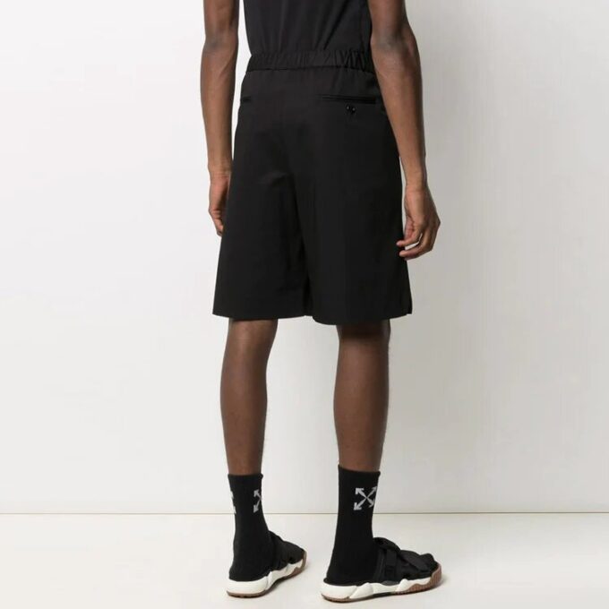 SS21 Logo Alphabet Button Shorts Loose Fit Black