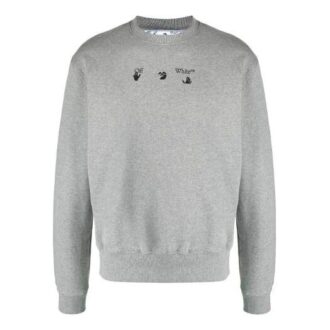 SS21 Logo Alphabet Printing Round Neck Loose Long Sleeves Version Gray