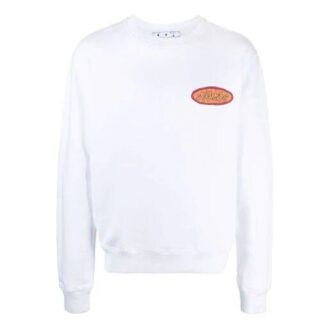 SS21 Logo Alphabet Printing Round Neck Pullover Version White