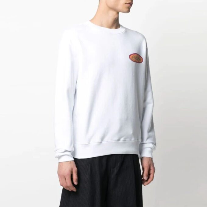 SS21 Logo Alphabet Printing Round Neck Pullover Version White