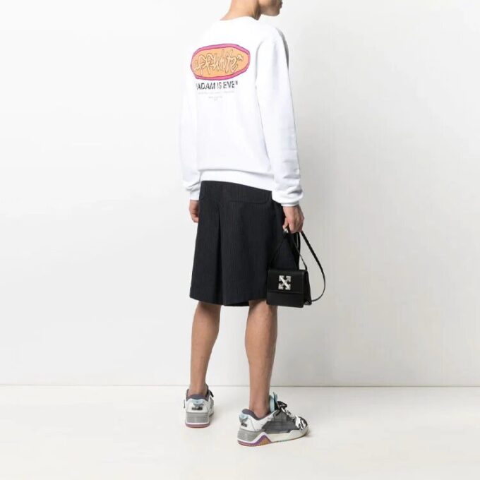 SS21 Logo Alphabet Printing Round Neck Pullover Version White
